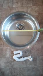 Spoelbak, keuken wasbak, Gootsteen, RVS Ø 40 cm Rond, Doe-het-zelf en Bouw, Ophalen of Verzenden, Gebruikt, Inox, Overige typen