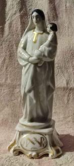 Statue sainte Vierge en faïence vieux Bruxelles, Collections, Statues & Figurines, Enlèvement ou Envoi