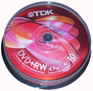 10 PACK TDK DVD+RW /4.7GB / 1-4 X /IN GESLOTEN VERPAKKING beschikbaar voor biedingen
