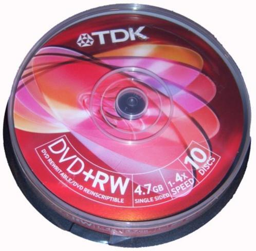 10 PACK TDK DVD+RW /4.7GB / 1-4 X /IN GESLOTEN VERPAKKING, Computers en Software, Beschrijfbare discs, Nieuw, Dvd, Herschrijfbaar