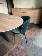 8 x Velvet groene eetkamerstoel, Huis en Inrichting, Ophalen, Overige materialen, Overige kleuren, Modern, hotel chique, velvet