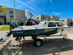 Kajuitboot met trailer boot compleet eventueel ruilen, Watersport en Boten, Motorboten en Motorjachten, Benzine, Buitenboordmotor