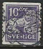 Zweden 1923/1926 - Yvert 163b - Leeuw - Gestempeld (ST), Timbres & Monnaies, Timbres | Europe | Scandinavie, Suède, Affranchi