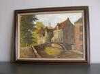 'Peerdenbrug - Brugge' – R. Deleu - 120 cm x 90 cm- Olieverf, Ophalen