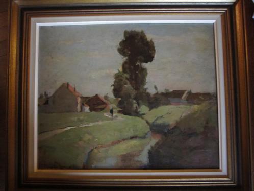Tableaux huile sur toile signé Jacques Maes 1939, Antiek en Kunst, Kunst | Schilderijen | Klassiek, Ophalen