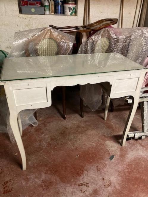 console Louis XV en bois peint, Maison & Meubles, Tables | Coiffeuses, Comme neuf, Verre, Enlèvement