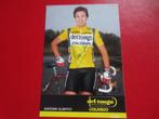 wielerkaart 1986 team del tongo alberto saronni signe, Comme neuf, Envoi