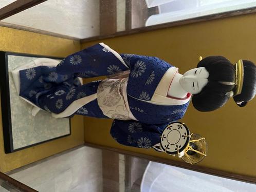 Nihon Ningyo in glazen kast, Antiek en Kunst, Kunst | Overige Kunst, Ophalen