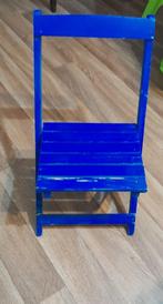Chaise en bois pliable pour bébé, Ophalen, Gebruikt, Blauw, Eén