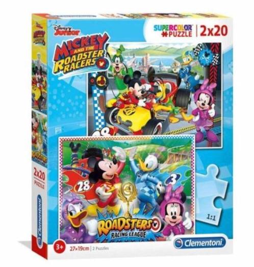 Mickey Mouse 2 in 1 Puzzel - 2 x 20 stukjes - Clementoni, Enfants & Bébés, Jouets | Puzzles pour enfants, Neuf, 2 à 4 ans, 10 à 50 pièces