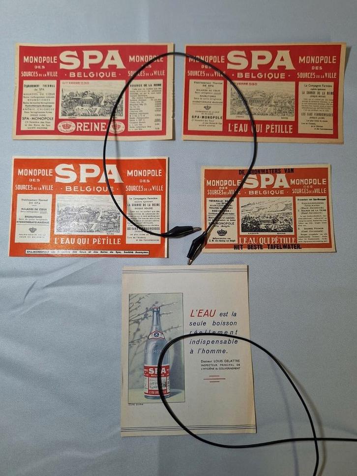 Lot originele oude ongebruikte SPA water fles etiketten, Verzamelen, Merken en Reclamevoorwerpen, Zo goed als nieuw, Overige typen