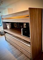 Stapelbed met bureau en opbergvakken, Huis en Inrichting, Ophalen, 90 cm, 160 tot 180 cm, Tweepersoons