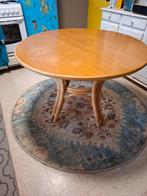 Mooie stevige Rotan tafel 130cm, Ophalen, Overige materialen, 100 tot 150 cm, 50 tot 75 cm