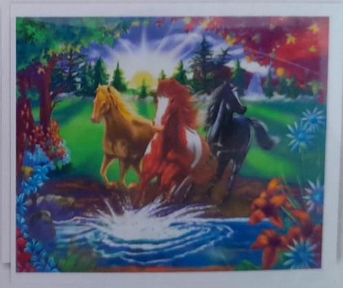 Diamond Painting - Ronde Steentjes - Paarden - 50 x 40 Cm, Hobby en Vrije tijd, Knutselen, Nieuw, Knutselwerk, Ophalen of Verzenden