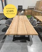 Boomstam tuintafel in teakhout nu €1495, Ophalen, Nieuw, Rechthoekig, Teakhout