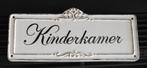 Porcelein tegel " Kinderkamer" 28 cm x 10 cm, Ophalen of Verzenden