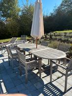 Ensemble de jardin terrasse en Teck, Tuin en Terras, Gebruikt, 6 zitplaatsen, Teakhout, Ophalen of Verzenden