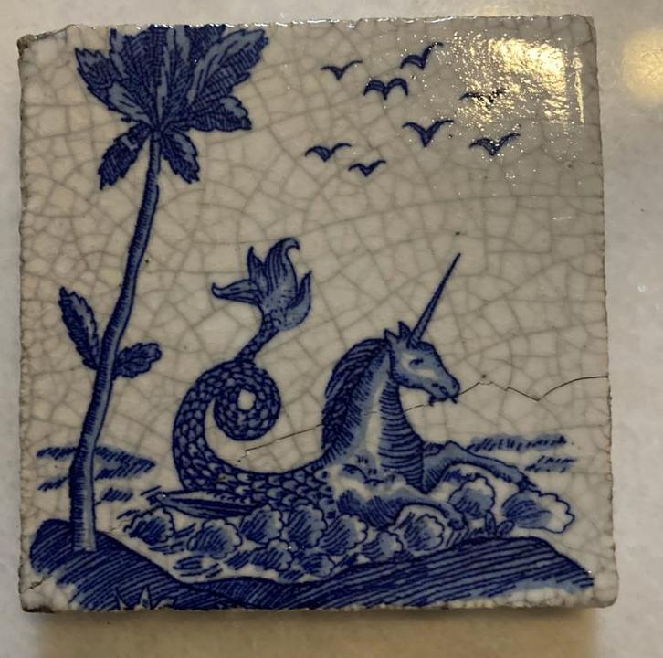 antieke tegels delfts blauw, Antiek en Kunst, Curiosa en Brocante, Ophalen