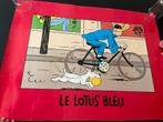 Poster Kuifje de Blauwe Lotus, Ophalen of Verzenden