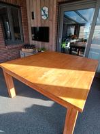 Teaken eet tafel, Huis en Inrichting, Ophalen, Gebruikt, Vijf personen of meer, Vierkant