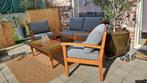 Loungeset tuin teak, Tuin en Terras, Ophalen, 4 zitplaatsen, Bank, Zo goed als nieuw