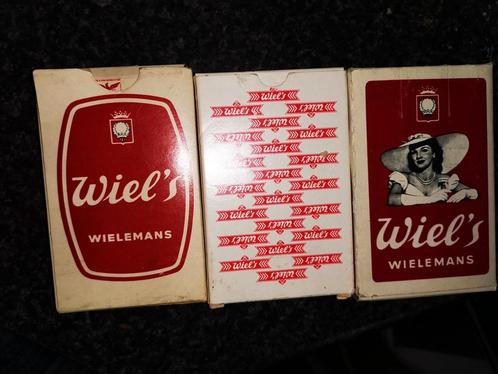 Wiel's Wielemans oud setje speelkaarten als nieuw in doosje, Verzamelen, Biermerken, Zo goed als nieuw, Ophalen of Verzenden