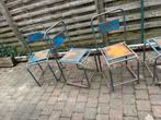 4 ijzeren stoelen, Tuin en Terras, Tuinstoelen, Ophalen, Gebruikt