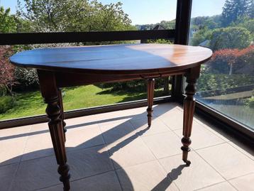 TABLE RONDE EN CHÊNE sur roulettes (ailes latérales rabattab, Enlèvement