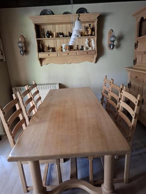 Volledige eetkamer in eik - speciale behandeling gekregen du, Huis en Inrichting, Complete eetkamers, Gebruikt, 6 tot 8 stoelen