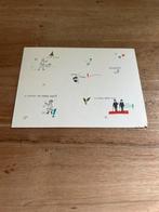 Carte de vœux Tintin Hergé 1971 Minimaliste non signée