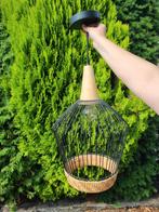 Zwarte rotan hanglamp, Huis en Inrichting, Ophalen, Zo goed als nieuw