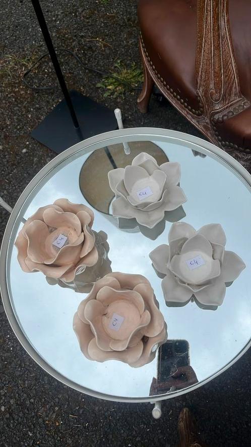 Sfeervolle bloemen-theelichtjes, Antiek en Kunst, Antiek | Verlichting, Ophalen