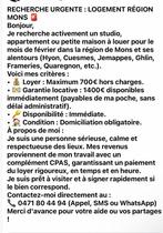 URGENT RECHERCHE APPART/maison a louer !!!