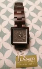 BXL  Montre Laimer, en bois, comme neuf !, Ophalen of Verzenden, Zo goed als nieuw