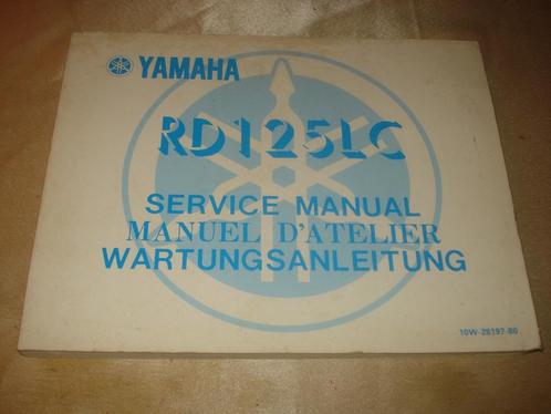 YAMAHA RD125LC Ancien Manuel d'Atelier, Motoren, Handleidingen en Instructieboekjes, Yamaha, Ophalen of Verzenden
