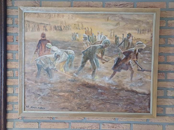 schilderij B de Vries, Antiek en Kunst, Kunst | Schilderijen | Klassiek, Ophalen