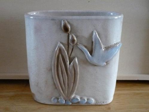 Petit vase à l'oiseau bleu, signé Dubois, Antiquités & Art, Art | Objets design, Enlèvement ou Envoi