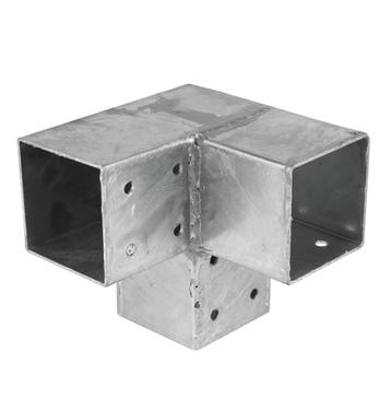 Paalhouder / Paalverbinder hoekstuk 3-kants 7x7 cm gegalvani beschikbaar voor biedingen