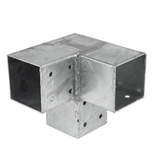 Paalhouder / Paalverbinder hoekstuk 3-kants 7x7 cm gegalvani, Doe-het-zelf en Bouw, IJzerwaren en Bevestigingsmiddelen, Nieuw