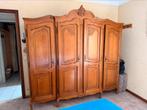 Armoire ancienne 4 portes en chêne massif – Style Louis XV, Ophalen