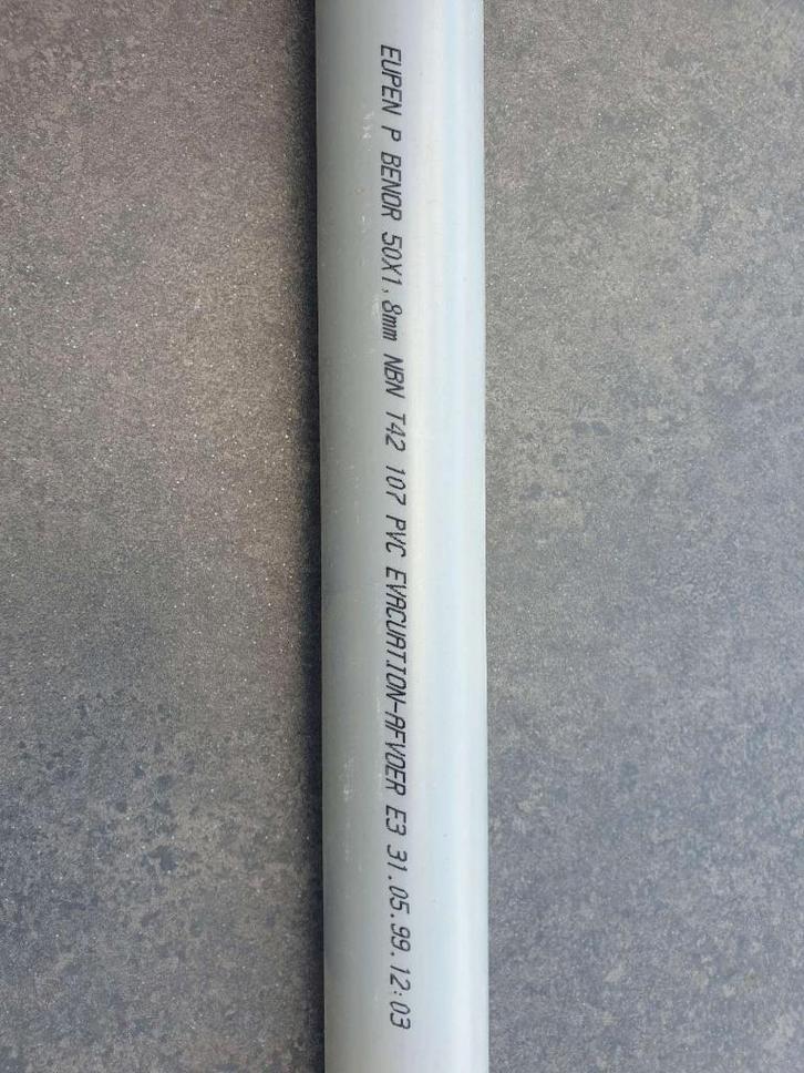 PVC afvoerbuis L 221,5cm D 50 x 1,8mm NBN T42 107 PVC AFVOER, Doe-het-zelf en Bouw, Buizen en Afvoer, Afvoer, PVC, Ophalen