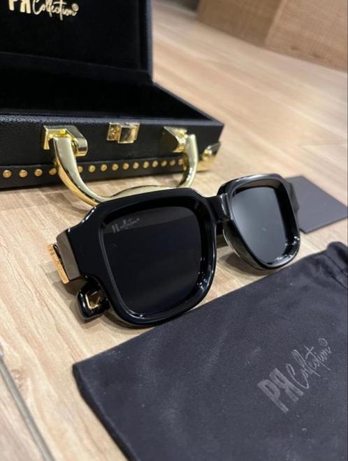 PR COLLECTION - Zonnebril Goud, Zwart - Acetaat, Metaal, Handtassen en Accessoires, Zonnebrillen en Brillen | Heren, Nieuw, Zonnebril