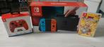 Nintendo switch als nieuw met extra mario controller en game, Ophalen of Verzenden, Zo goed als nieuw