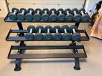 Tunturi dumbell rek en halterset pro pu (2-10kg), Sport en Fitness, Ophalen, Zo goed als nieuw, Halterset