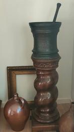 uitzonderlijk antieke vijzel uit 1661 op prachtige sokkel, Antiek en Kunst, Ophalen, Brons