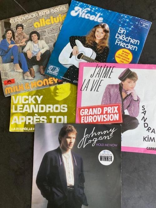 Eurovisie songfestival winnaars (5x), Cd's en Dvd's, Vinyl Singles, Zo goed als nieuw, Single, Pop, 7 inch, Ophalen of Verzenden