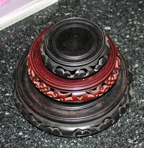 Uitgesneden onderzetter voor chinese vaas/ bonsai, Antiek en Kunst, Curiosa en Brocante, Ophalen of Verzenden