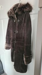 Lederen daime jas met warme pels voering, Maat 38/40 (M), Zo goed als nieuw, Ophalen