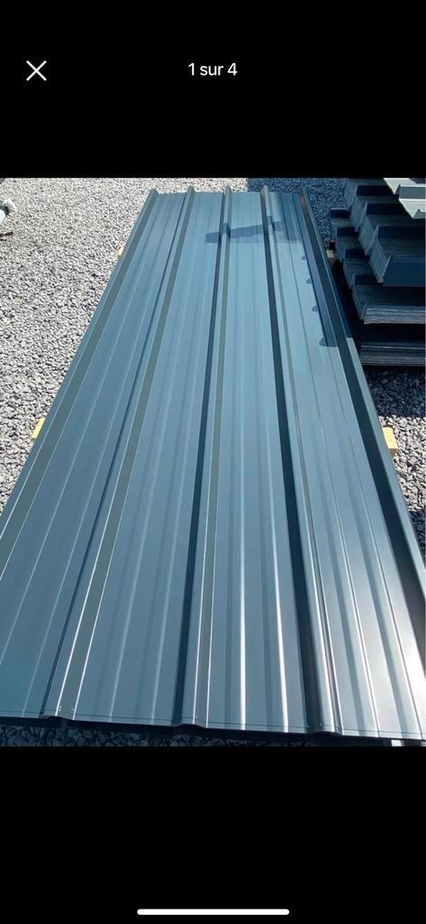 Tôle profilé gris toiture bardage galva avec ou sans tissus, Doe-het-zelf en Bouw, Dakpannen en Dakbedekking, Nieuw, Grijs, Ophalen of Verzenden