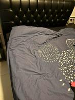 Boxspring 160cm met opbergruimte, Ophalen, Gebruikt, Zwart, Tweepersoons